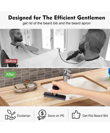 Beard Bar Cleaning Tool | Best Beard Hair Cleaner & Trimmer Hair Catcher - Clean Up Sink Mess | Perfect Gifts for Men (Black - Buy Online on GoSupps.com