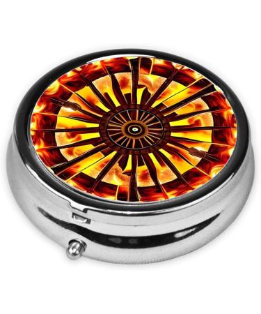 Portable 3-Compartment Pill Box Organizer - Compact Travel Solution for Pills - Turning The Flameround - Buy Online on GoSupps.com