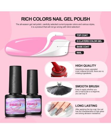 COSCELIA Gel Nail Kit | 36W Nail Lamp | 12 Colours Gel Nail Polish Set | All Seasons Starter Set | DIY at Home | Gift for Women - Buy Online on GoSupps.com