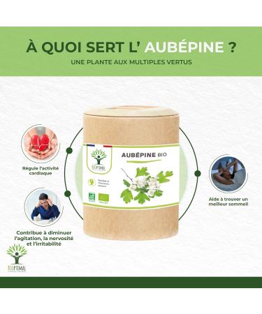 Organic Hawthorn - Bioptimal - Dietary Supplement - Sleep Anti-Stress Anxiety - 100% Pure Powder - 300mg per Capsule - Made i - Buy Online on GoSupps.com