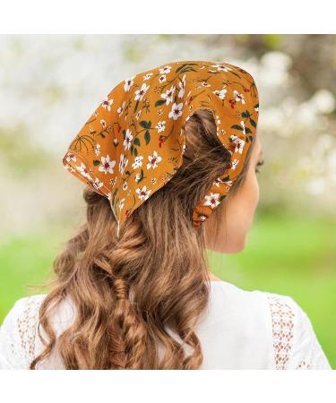 Molain 6-Piece Women's Boho Headband Scarves - Flower Print Chiffon Hair Accessories for Girls - Multi-Colored Fashion Hair Bands & Scrunchies - Buy Online on GoSupps.com