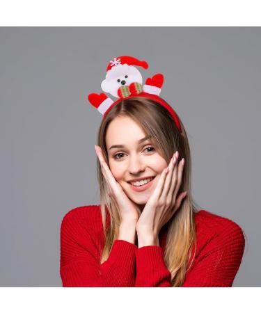 Shop Colorful Christmas Headbands - Santa Tree Antlers & Bear Gloves Set of 9 for Festive Cheer! - Buy Online on GoSupps.com