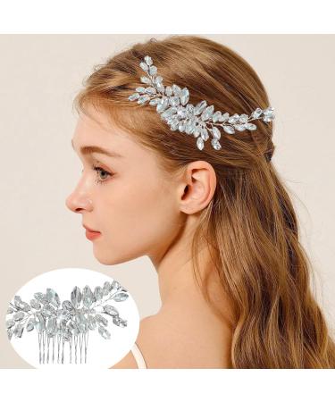 Crystal Bridal Hair Comb Bride Wedding Hair Comb Crystal Hair Vine Comb Bridal Hair Pieces Wedding Rhinestone Hair Side Comb Handmade Hair Accessories for Women and Girls Bride Wedding Headpieces - Buy Online on GoSupps.com