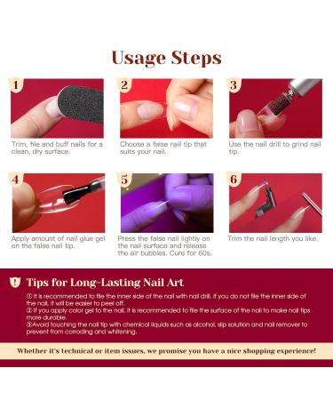 Rosalind Almond Nail Tips - 264pcs Clear Gel Full Cover for Nail Art | Medium Soft Tips | 12 Sizes Included - Buy Online on GoSupps.com