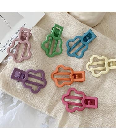 Elegant Cute Flower Matte Barrette Girls Hair Duckbill Trendy Fashion Alligator Metal Hairpin Accessories - Buy Online on GoSupps.com