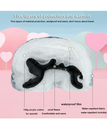FAYHIJUN Waterproof Kids Mittens - Thermal Fleece Lined Gloves for Ages 1-9 - Rose Rabbit Design - Size M (Age 4-6) - Buy Online on GoSupps.com