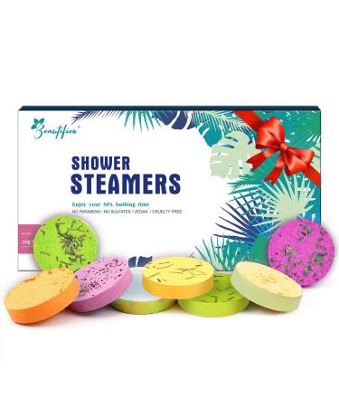 Shower Steamers Aromatherapy 8 Packs - Self Care and Valentines Gifts for Women and Men Shower Bath Bombs Eucalyptus Menthol Stress Relief and Relaxation Refreshing Set