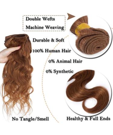 Sego Brazilian Human Hair Afro Bundles - 100% Virgin Body Wave Extensions in Chestnut Brown - 20 Long - Buy Online on GoSupps.com