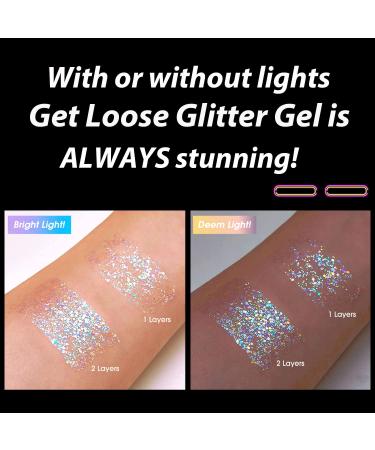 Holographic Body Glitter Gel for Face Hair & Body - Perfect for Concerts Festivals & Raves | Mermaid Sequins Makeup (Star Ocean - Buy Online on GoSupps.com