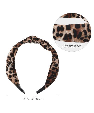Leopard Headbands Set - 6 Pieces Wide Knot Turban Hair Accessories for Women and Girls - Buy Online on GoSupps.com