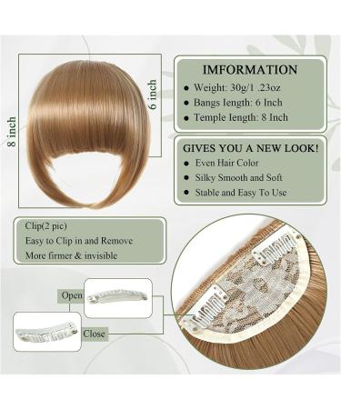 Bangs Hair Clip In Bangs Ash Brown Thick Bangs Fringe with Temples Hairpieces for Women Bangs in Hair Extensions for Daily Wear Hair Extensions(NLH1007-10) - Buy Online on GoSupps.com