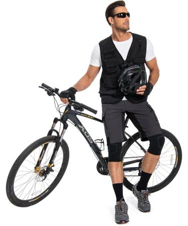 Cycorld Men's Short Trousers - Quick Dry Cargo Shorts for Hiking Trekking & Biking | 6 Pockets Stretch Fabric Dark Gray - Buy Online on GoSupps.com