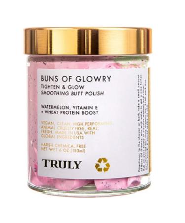 Truly Buns of Glowry Tighten & Glow Smoothing Butt Polish 6 Oz! Firming And Smoothing Butt Polish Tiktok Viral! Infused With Watermelon, Vitamin E & Wheat Protien Boost! Vegan And Cruelty Free!