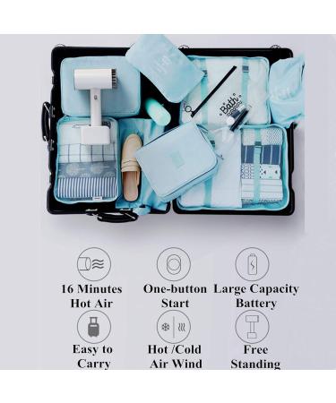 Rechargeable Cordless Hair Dryers Free Standing Portable Blow Dryer Built-in 15600mAh Battery Wireless Hair Dryer Hot/Cold Air for Women - Buy Online on GoSupps.com