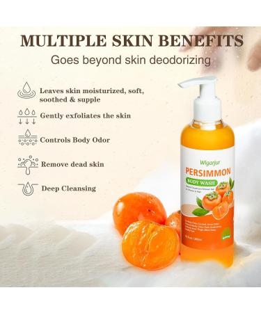 Persimmon Body Wash for Old People Smell Natural Deodorant Bar Soap for Strong Odor Smelly Feet Remove Cleansing Body Deodorizing with Persimmon & Green Tea Extracts - Buy Online on GoSupps.com