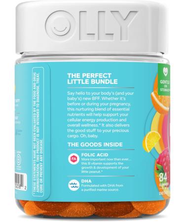 OLLY Essential Prenatal Gummy Multivitamin Folic Acid Vitamin D Omega 3 DHA Supports Healthy Growth and Brain Development Citrus Berry - 84 Count 84 Count (Pack of 1) - Buy Online on GoSupps.com