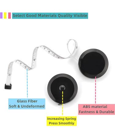60-inch Retractable Measuring Tape for Body Sewing Craft Cloth Fabric - Small Pocket Size - Blue/Purple/Pink - Buy Online on GoSupps.com