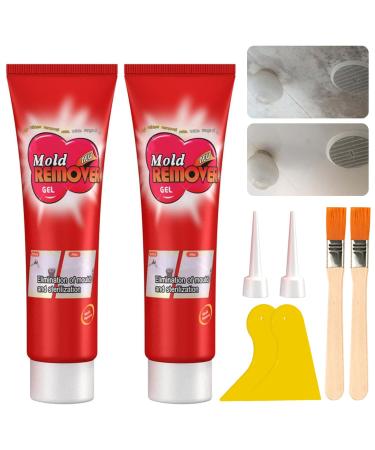 LINXINS 2PCS 120g Mold Remover Gel Mould and Mildew Remover Household Mould Miracle Remover Quick Mould Remover Gel for Wall Tiles Mould Magic Gel for Kitchen Bathroom Tile Stains Sink 120g