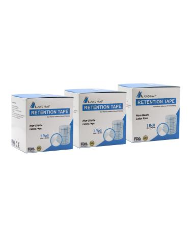 AWD Medical Dressing Retention Tape - Medical Non Woven  Skin Friendly  Adhesive Wound Dressing Tape  Secures Primary Dressings with Ease Release Backing (2 x 10 yds) (3) - Buy Online on GoSupps.com