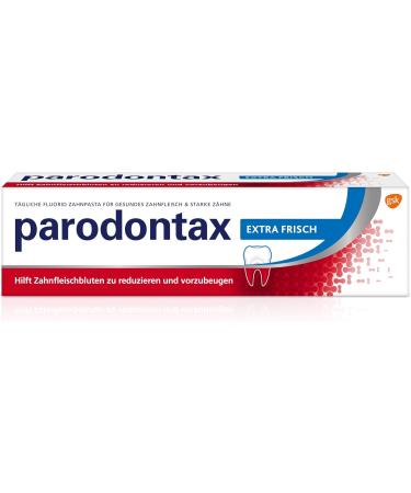 PARODONTAX Extra Fresh Toothpaste with Fluoride - 12 Pack (12x75ml) for Bleeding Gums | Best Daily Oral Care Solution International Shipping - Buy Online on GoSupps.com