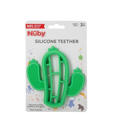 Nuby Silicone Teether BPA Free - Cactus Design for Teething Relief | 3+ Months - Buy Online on GoSupps.com