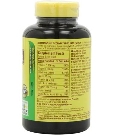 Nature Made Super B-Complex with Vitamin C - 360 Tablets for Energy & Immune Support - Buy Online on GoSupps.com