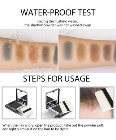 Root Touch Up Powder Hairline Powder Dark Brown Hair Root Colour Touch Up Quick Cover Grey Hair in Hair Regrowth Treatments for Root Concealer-(Black) - Buy Online on GoSupps.com