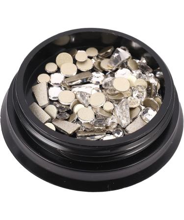 Casstad 1 Box Square Flatback Glass Nail Rhinestones Mixed Nail Art Decoration Stones Shiny Gems Manicure Accessories 4 Models T-Shaped 2x4x6Mm Silver Diamond - Buy Online on GoSupps.com