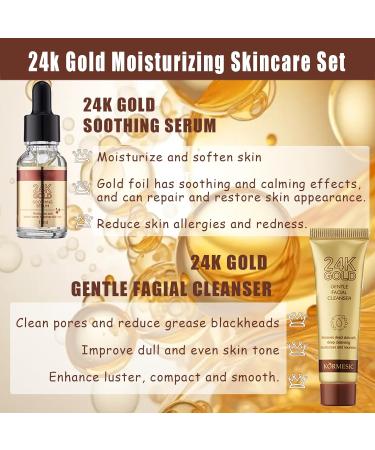 Skin Care Sets & Kits - Skin Care for Teenage Girls Gifts - 24K Gold Anti Aging Pamper Sets for Women-Smooth Moisturize & Clean Pores Skincare Set -Cleanser-Serum-Peel Off Mask-Eye Mask All Skin Types - Buy Online on GoSupps.com