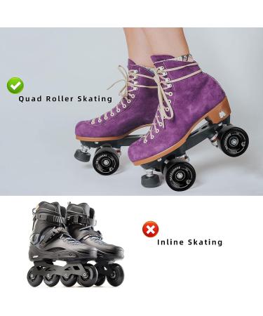 8 Pack 78A Quad Roller Skate Wheels 65x36mm with ABEC-9 Bearings | Outdoor/Indoor Double Row Skating | Black - Buy Online on GoSupps.com