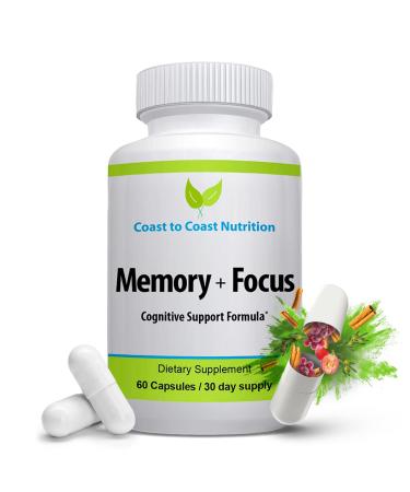 Brain Supplement Memory Focus & Clarity - All-natural Brain Boosting supplement Formulated with a whopping 41 Nootropic Ingredients: Choline Pho sphatidylserine Bacopa Extract Huperzine A
