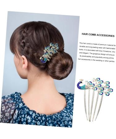 Beatifufu Diamond Phoenix Hair Comb Peacock Hair Comb Bridal Headpiece Rhinestone Clip Accessories Winter Party Hair Comb Flower Girl Hair Clip Hair Accessories Wedding Headdress Combs Alloy - Buy Online on GoSupps.com