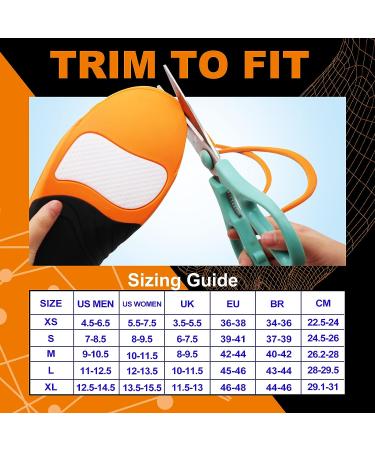 RooRuns Plantar Fasciitis Arch Support Insoles - Large Size Orthotic Shoe Inserts for Running, Athletic Gel Insoles for Flat Feet, Heel Spurs, Arch Pain Relief - Men 11-12.5/Women 12-13.5 - 220 LBS - Buy Online on GoSupps.com