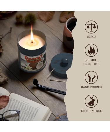 Premium Vanilla & Coconut Salking Fragrance Candles - Natural Soy Wax 90 Hours Burn Time Perfect Holiday Gift - Buy Online on GoSupps.com