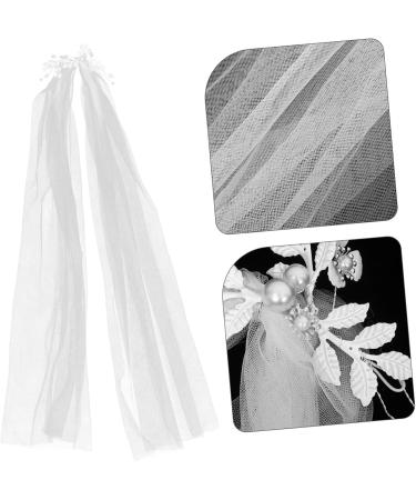 HAPINARY Tiara Pearl Yarn Wedding Veil Long Veil for Bride Wedding White Wedding Veil Wedding Veils for Brides Long Veil for Wedding Bridal Veil Veils for Women Wedding Veil for Brides - Buy Online on GoSupps.com