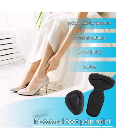 6 Pairs Shoe Inserts for Loose Shoes - Anti-Slip High Heel Grip Liners, Metatarsal Pads, Ball of Foot Cushions - Gel Insoles for Women Men - Blister Prevention - Beige Black Clear - Buy Online on GoSupps.com