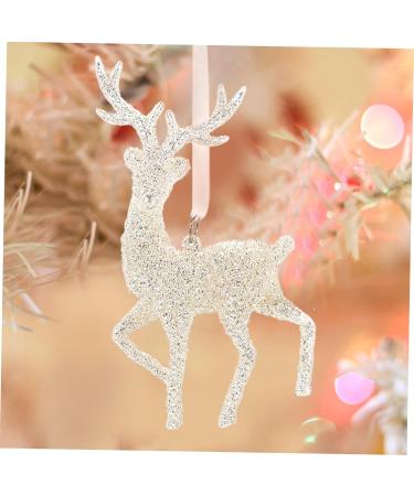 HOMSFOU 20 Pcs Christmas Elk Pendant Antler Window Hanging Xmas Gifts Glass Clear Ornaments Clear Glass Christmas Elk Hanging Ornament Hanging Bells Decoration Supplies Pvc The Tree As Shownx5pcs 15X8CMx5pcs - Buy Online on GoSupps.com