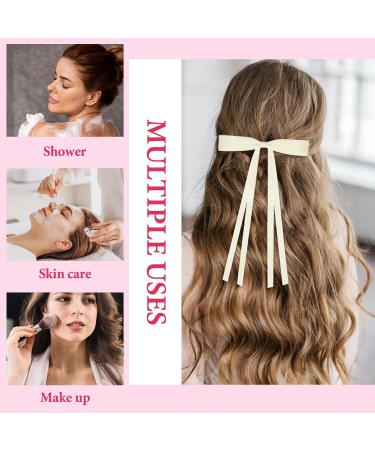 Acwoo 90s Bowknot Hair Clips - Soft Satin Sponge French Band Hairpins for Parties & Christmas | International Shipping - Buy Online on GoSupps.com