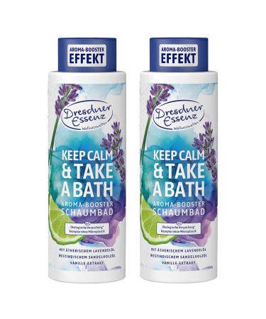 Pack of 2 Dresdner Essenz Bubble Bath Keep Calm Take A Bath 2 x 500 ml Bath Additive Vegan