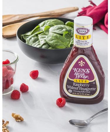 Ken's Lite Raspberry Walnut Vinaigrette 16 Fl Oz (Pack of 2) - Buy Online on GoSupps.com