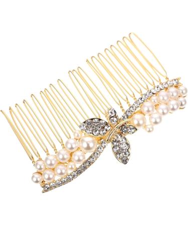 FRCOLOR Hairpins Accessories hair accessories Hair up crystal hair gold crystal bride Crystal wedding hair pearl hair clip rhinestones pearl wedding alloy Miss hair bridal hair Comb - Buy Online on GoSupps.com