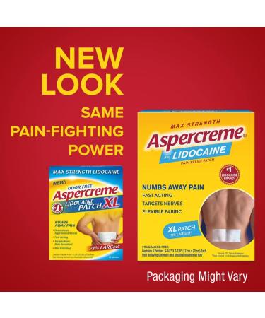 Aspercreme Lidocaine Patches XL - 12 Patches - Buy Online on GoSupps.com