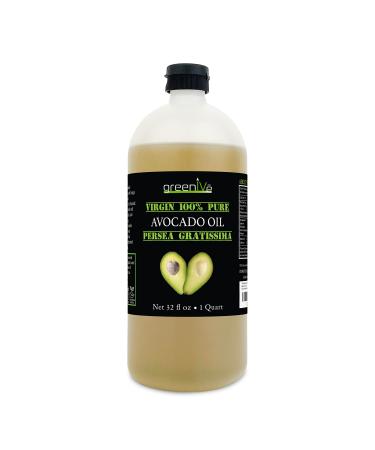 GreenIVe - Avocado Oil - 100% Pure Avocado Oil - Virgin - Exclusively on Amazon (32 Ounce)