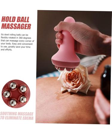 Beavorty 4PCs Massage Roller Set | Derma Roller & Percussion Device | Yoga & Hand Massage Tools - Rosa 14.5x7.5cm - Buy Online on GoSupps.com