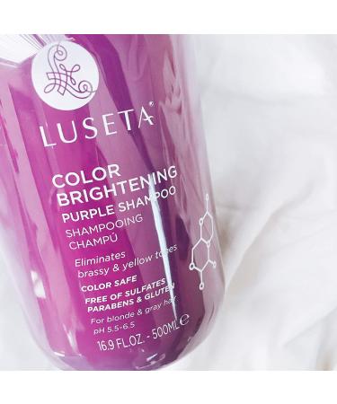 Luseta Beauty Color Brightening Purple Shampoo 16.9 oz | Tone & Brighten Blonde Hair - Buy Online on GoSupps.com