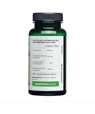 Siberian Green Pine Nut Oil Capsules 200 Softgels Wild Harvested Siberia Altai Cold Pressed Unrefined - Buy Online on GoSupps.com
