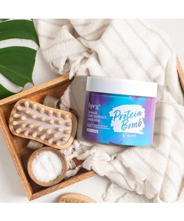 Protein Bomb Hair Mask with Hair Turban - Deep Conditioning Treatment for Dry Damaged Hair - Buy Online on GoSupps.com