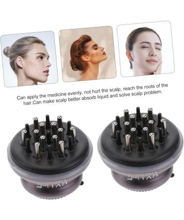 Frcolor 2-in-1 Liquid Guide Comb & Scalp Massage Device - Violet Scalp Shampooing Brush Bottle for Hair Care - International Shipping Available - Buy Online on GoSupps.com