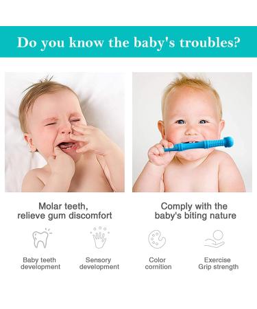 4 Pieces Silicone Baby Bite Tube Set | Toddler Biting Toys for Sensory Exploration & Teething Relief (0-6 Months) - Buy Online on GoSupps.com