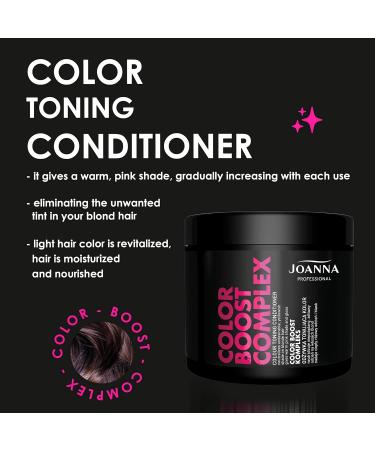 Joanna Professional Pink Gray Color Toner with Microprotein - 500g Permanent Hair Coloring for Curly Gloss & Warm Pink Tones - International Shipping Available - Buy Online on GoSupps.com